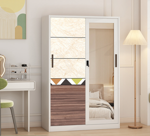 <span class=keywords><strong>Armadio</strong></span> Guardaroba in Acciaio con <span class=keywords><strong>Ante</strong></span> Scorrevoli per la <span class=keywords><strong>Cameretta</strong></span> dei Bambini, Grande Capacità e Stampa, per Tutti i Tipi di Uso Domestico - Product Image 6