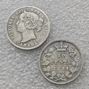 1875,1889,1893,1884 Canada 10 cent antieke stijl herdenkingsmunten, geschenken, woondecoratie - Product Image 2