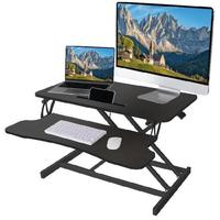 Support de levage à ressort à gaz pour bureau ergonomique double avec clavier et support pour ordinateur portable