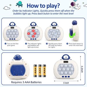 Jouets électroniques lumineux à pression rapide, jouets anti-stress lumineux à main pour enfants - Product Image 4