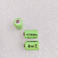 Baterai Isi Ulang Ni-MH 1.2V Kustom 2/3AA 1/3AA 1/3AAA 2/3AAA 80mAh 120mAh 300mAh dengan Tab Solder untuk Mainan dan Lampu Tenaga Surya