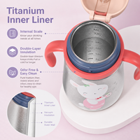 Offre Spéciale – Tasse Isotherme en Titane de 350 ml pour Enfants, Anti-chute, Portable, avec Paille, pour Boissons d'Extérieur