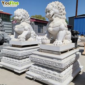 YOUFINE, tamaño personalizado, decoración <span class=keywords><strong>de</strong></span> jardín al aire libre, escultura <span class=keywords><strong>de</strong></span> perro Foo León chino tradicional, estatua <span class=keywords><strong>de</strong></span> mármol - Product Image 3