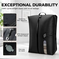 Sacs de compression sous vide professionnels, imperméables IPX8, réutilisables, grande taille, en matériau PA+PE, pour valises de voyage, durables, gain de place