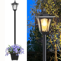 Lampu Jalan Tenaga Surya 3-in-1 Terlaris Lintas Negara, Lampu Pot Bunga LED Tahan Air IP44 untuk Penerangan Lanskap Pedesaan