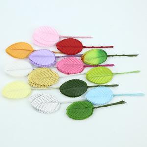 Foglie di Seta Mini da 10cm all'Ingrosso, Accessori per Piante Verdi, Piccole Foglie Artificiali Dorate - Product Image 2