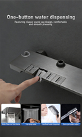 Robinet de douche multifonction haut de gamme 2026 pour salle de bain d'hôtel, avec bouton piano, eau chaude et froide, en laiton, mitigeur de douche en laiton