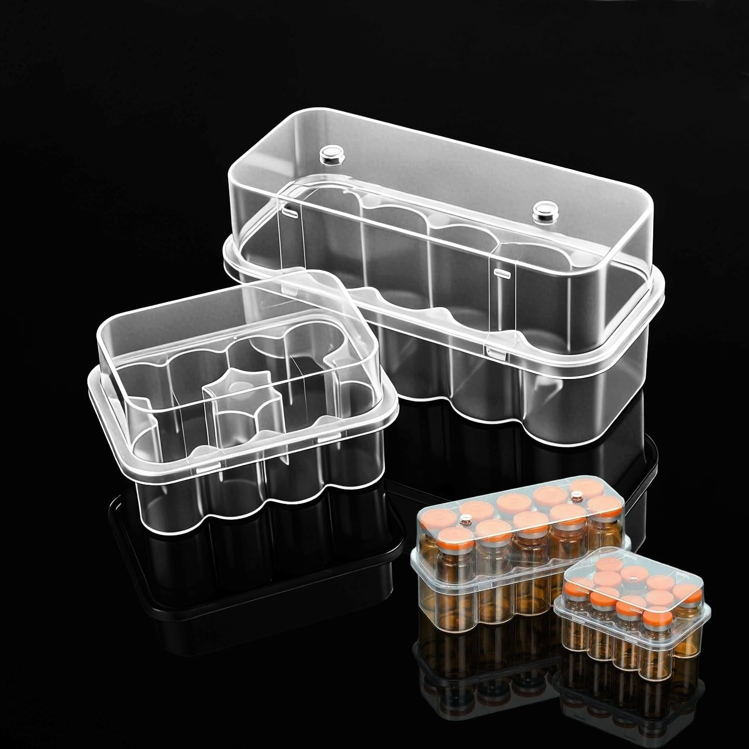 Porte-flacons transparent 10 ml, 2 flacons