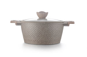 Marble Color <strong>Fish</strong> Scale Pattern Casserole with Silicone Lid Soup &amp; Stock <strong>Pots</strong> with Induction Bottom - Product Image 3