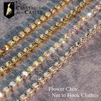 Chaîne de strass en cristal à base de cuivre, anti-accrocs, à coudre, de haute qualité, antirouille, pour robe de mariée et bijoux DIY