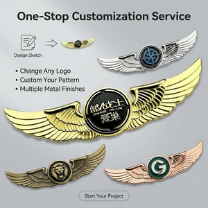 Pin <span class=keywords><strong>de</strong></span> Solapa Personalizado <span class=keywords><strong>de</strong></span> Aleación <span class=keywords><strong>de</strong></span> Zinc con Forma <span class=keywords><strong>de</strong></span> Ala Dorada, Certificado ISO, Diseño Gratuito, Muestreo Rápido para Regalos Corporativos - Product Image 2