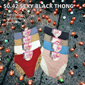 Nuovi Slip Sexy da Donna Taglia M-2XL Modello LAS193 <span class=keywords><strong>con</strong></span> Decorazione in Pizzo, Mutandine Nere a 0,42 Dollari per Ragazze - Product Image 2