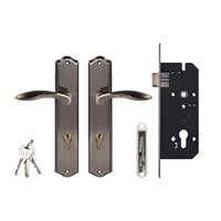 Poignée de porte moderne de luxe 4572 Serrure à mortaise Acier inoxydable européen Boutons magnétiques Corps de serrure à cylindre Sécurité de porte 3 clés