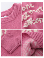 Großhandel Custom Paar Pullover Rundhals ausschnitt Pullover Damen Jacquard Strick Weihnachts pullover
