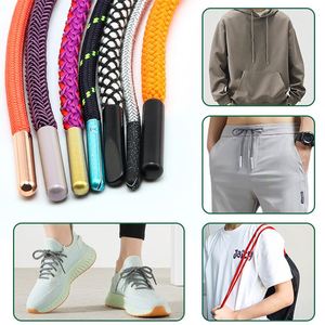 Lacets de chaussures personnalisés en coton et polyester de haute qualité, cordon rond pour baskets, lacets imprimés avec logo et embouts métalliques - Product Image 3