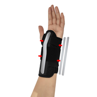 Attelle de soutien professionnelle pour poignet sportif avec plaque en aluminium courbée et maille respirante