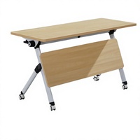 Bureau et chaise de formation modulaires pliables en métal, avec tablette d'écriture, sièges collaboratifs mobiles pour projets scolaires et hôteliers