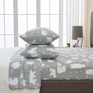 <span class=keywords><strong>Flannel</strong></span> Ga Trải Giường 4 miếng bông mùa đông Lodge <span class=keywords><strong>flannel</strong></span> Tấm đặt gấu in bedding <span class=keywords><strong>Sheets</strong></span> - Product Image 3