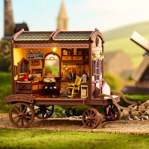 Boîte à jouets en bois à monter soi-même, chariot, cabine, homme d'affaires magique, intéressant, Yaya, assemblé à la main, créatif, musique flash, anniversaire - Product Image 1