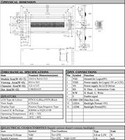 Módulo de Pantalla LCD TFT COB de 5V 2002A, Pantalla de 20x2 Caracteres con Retroiluminación Azul/Amarilla/Verde