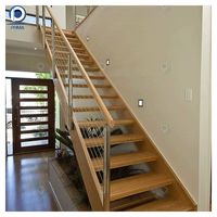 Escalier flottant Prima de 1,2 m de largeur, design minimaliste, personnalisable avec marches antidérapantes