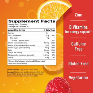 Gommose Energetiche OEM/ODM Biologiche Naturali con Vitamina C Senza Caffeina per il Supporto Immunitario degli Adulti Seduti a Lavoro che Soffrono di Frequenti Affaticamenti - Product Image 5