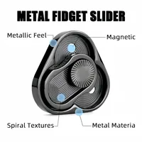 Jouet anti-stress magnétique en métal, type fidget slider, triangle, avec son clac clac, pour adultes, soulagement de l'anxiété, idéal pour offrir