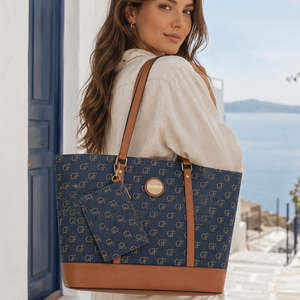 Women Large Capacity Shoulder Bag PU Leather Tote Bag with <b>Small</b> Pouch Adjustable Strap Casual <b>Handbag</b> for Daily Travel Shopping - Product Image 1