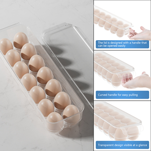 Mới PS Hộp trứng nhà bếp hộp lưu trữ trứng tủ lạnh Crisper di động dã ngoại trứng hộp lưu trữ thực phẩm container Set với bơm - Product Image 4