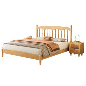 Japanese Style Solid Wood Windsor Bed 1.8M Platform Bed Pine Wood Bedroom Furniture For Home Use - Product Image 4