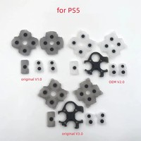 Tampon conducteur en caoutchouc V1.0 V2.0 V3.0 pour manette PS5 Kit de boutons de remplacement en silicone pour manette de jeu P5 pièce de réparation