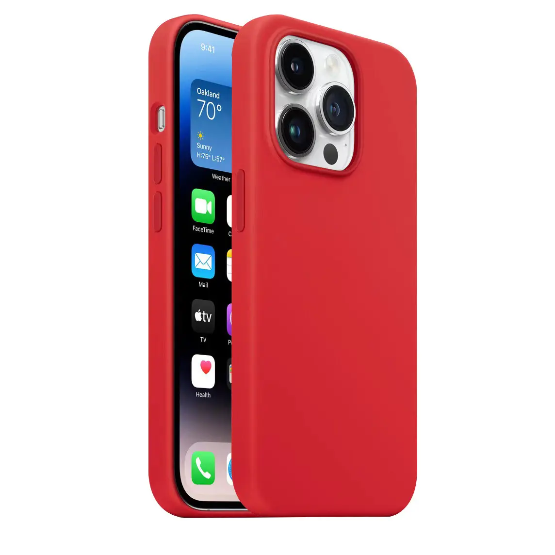 Jmax casing ponsel silikon cair resmi, casing ponsel silikon cair dengan penutup magnetik dengan kain Microfiber untuk iPhone 14 Pro Max Plus