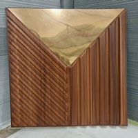 Panneaux muraux décoratifs modernes 50 cm, imperméables, panneaux muraux 3D en PVC pour intérieur, panneaux miroir 3D en PVC