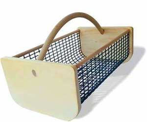 Cesta de Metal de bambú para jardín, cesta de almacenamiento para fruta y verduras de bambú, para la <span class=keywords><strong>playa</strong></span>, venta al por mayor de EE. UU. - Product Image 1