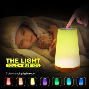 Howlighting Slaapkamer Led Touch Nachtkastje Lamp Afstandsbediening Dimbaar Licht Rgb Veranderende Usb Oplaadbare Nachtlamp