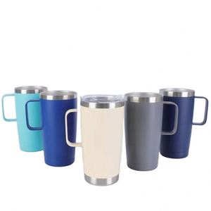 20Oz Stainless Steel Tumbler With Handle Reusable Travel <b>Drinkware</b> Promotional Gift Cheap 20Oz Tumbler Set ASM26 - Product Image 2