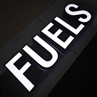 Letrero LED para Tienda, Letras 3D, Logotipo Comercial, Letrero Acrílico Metálico, Letrero con Letras 3D, Letrero Luminoso LED para Publicidad Exterior