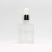 Envase de Lujo para Cosméticos y Cuidado de la Piel, Botella de Vidrio con Gotero para Aceite Esencial para Barba y Cabello, Negro Mate, 20ml 30ml 50ml 100ml, 100 Unidades