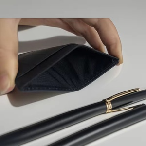 Customized X-pac Leather Lining Short Open Closure <b>RFID</b>-Blocking Slim Credit Card <b>Wallet</b> for Men - Product Image 3