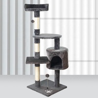 Mewah Mewah Mewah Halus Lucu Modern Cat Tree Climber dengan Bola Mainan