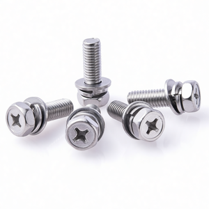 Tornillo de combinación de cabeza hexagonal de acero inoxidable GB9074.13 con resorte y arandela plana, suministro de fábrica - Product Image 3