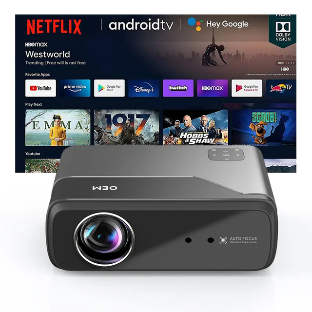 A8+AB Mini Projector Factory OEM 4K Video Support Smart TV