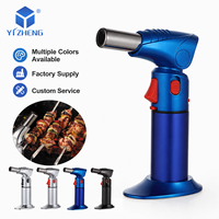Briquet torche à gaz DP-YIZHENG, nouveau modèle, durable, réglable, rechargeable, coupe-vent, à flamme unique pour barbecue