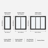 Fenêtre à battant en aluminium Meixin Orlando série 120, à rupture de pont thermique, double vitrage Low-E, insonorisée et économe en énergie pour maison