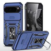 Coque de téléphone portable DEERLAMN motif animal pour Google Pixel 10/10 Pro avec cache-caméra coulissant, protection d'écran et béquille rotative