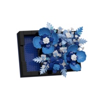 Ensemble de blocs de construction Hot Flower 476 pièces en plastique ABS, jouet de bricolage, modèle de briques à assembler avec couvercle anti-poussière, décoration d'intérieur, cadeau pour les enfants de 7 à 9 ans