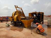 Mobile Electric Concrete Cement Mixer Pump JBS30 Concrete Pump With Mixer China Supplier Mixer and Pumping Machine