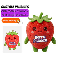 Op maat gemaakte oranje PP katoenen superzachte pluche speelgoed bulk schattige mini fruit voedsel knuffeldier figuur pop arcade game prijs kermis