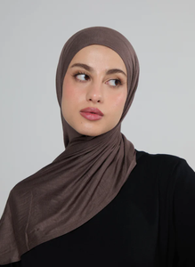 Hijab de Jersey de algodón sedoso de peso medio de color personalizado 2025 pañuelo étnico Popular para la vida diaria - Product Image 4