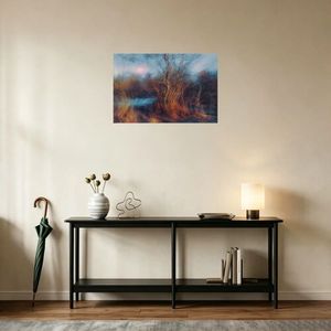 Autumn Tree Landscape <b>Canvas</b> Print Rectangle Contemporary Wall Art No <b>Frame</b> Scenic Design Handmade Medium Size - Product Image 4